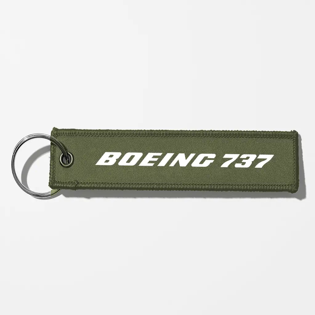 Boeing 737 & Text Key Chains - Green Army