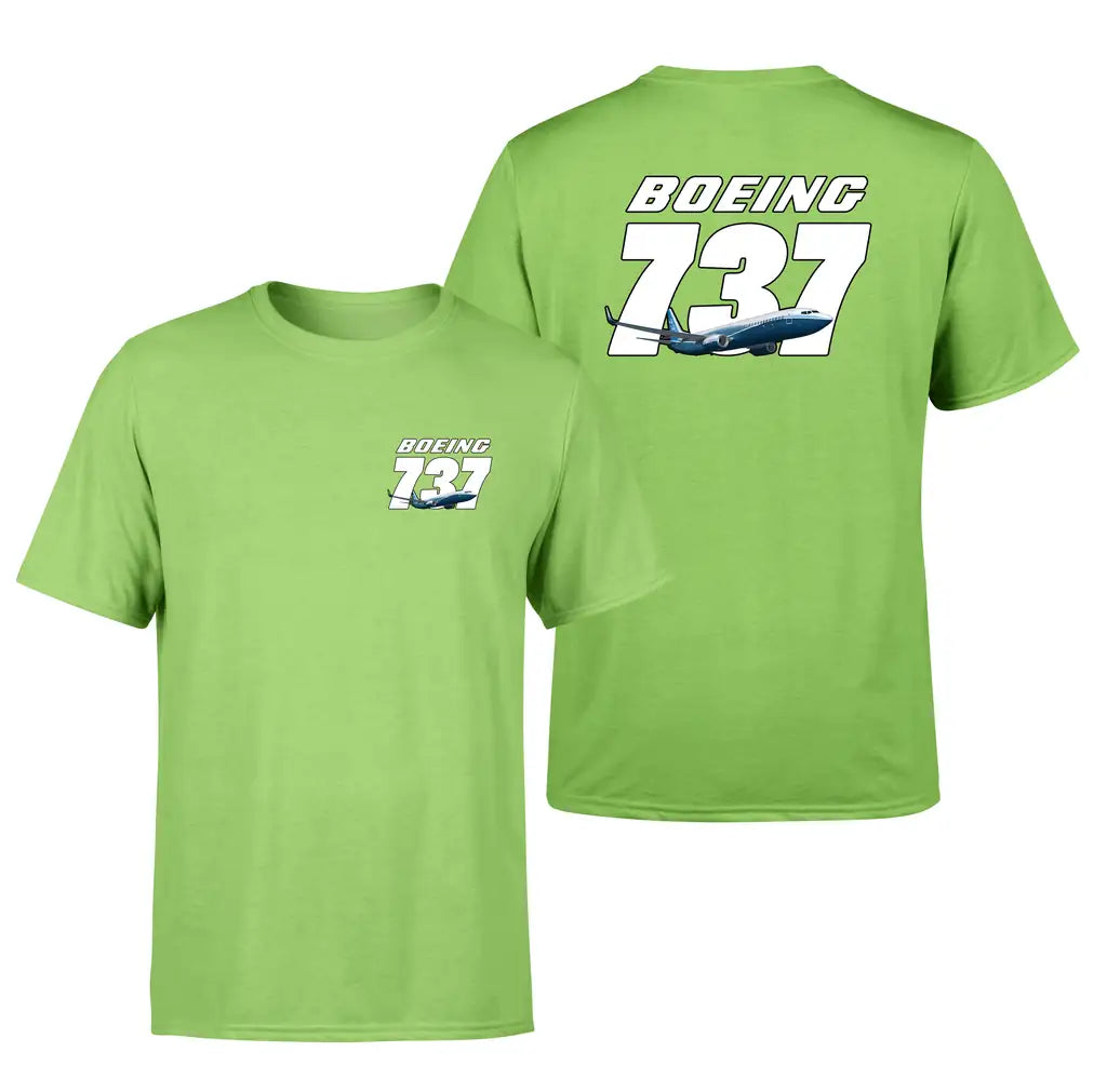 Boeing 737 & Text design on light green double side