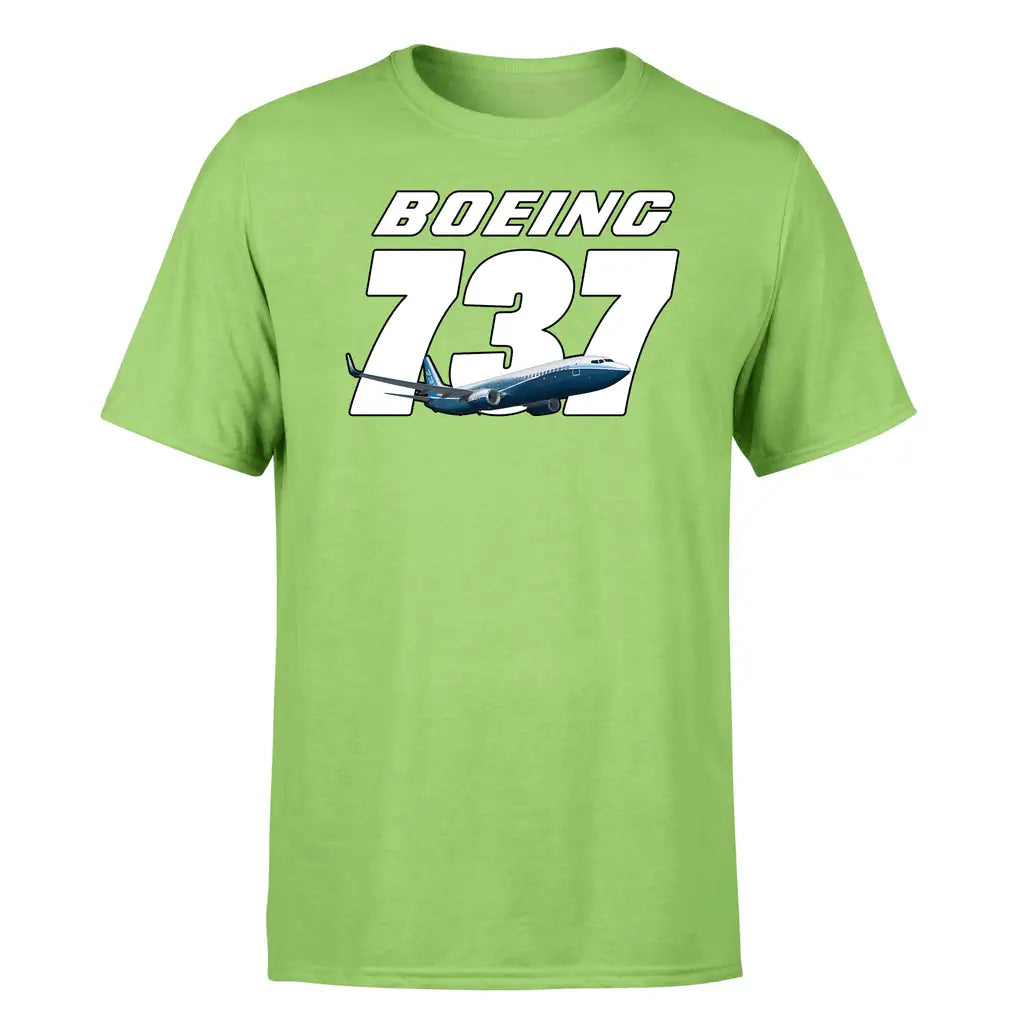 Boeing 737 & Text design on light green single side