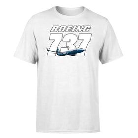 Single-Side Printing — Boeing 737 & Text Double-Side T-Shirt