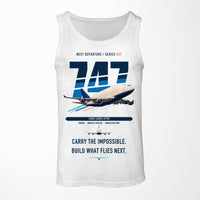 Thumbnail for Boeing 747-400 Dreamlifter design on white tank top
