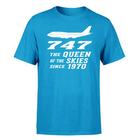 Thumbnail for Boeing 747 - Queen of the Skies (2) design on turquoise single side
