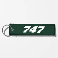 Thumbnail for Boeing 747 Flat Text Key Chains - Dark Green