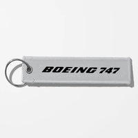Thumbnail for Boeing 747 & Text Key Chains - Light Gray