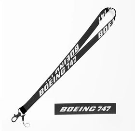 Boeing 747 & Text Lanyard & ID Holders