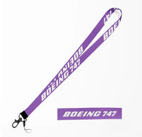 Thumbnail for Boeing 747 & Text lanyard - purple