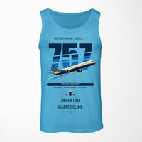 Thumbnail for Boeing 757-300 design on sky blue tank top