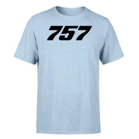 Thumbnail for Boeing 757 Flat Text design on light blue single side
