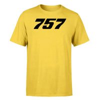 Thumbnail for Boeing 757 Flat Text design on yellow single side