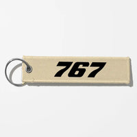 Thumbnail for Boeing 767 Flat Text Key Chains - Beige