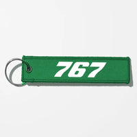 Thumbnail for Boeing 767 Flat Text Key Chains - Green