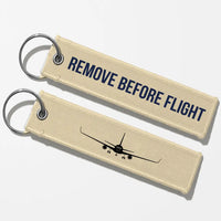 Thumbnail for Boeing 767 Silhouette Key Chains - Beige - Remove Before Flight