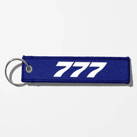 Thumbnail for Boeing 777 Flat Text Key Chains - Blue