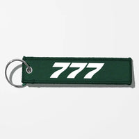 Thumbnail for Boeing 777 Flat Text Key Chains - Dark Green