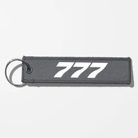 Thumbnail for Boeing 777 Flat Text Key Chains - Gray