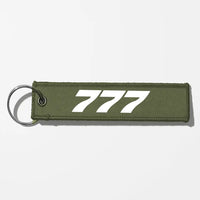 Thumbnail for Boeing 777 Flat Text Key Chains - Green Army