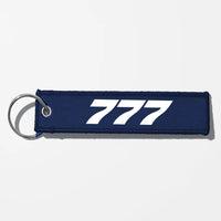 Thumbnail for Boeing 777 Flat Text Key Chains - Navy Blue