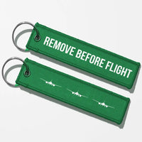 Thumbnail for Boeing 777 Silhouette Key Chains - Green - Remove Before Flight
