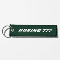 Thumbnail for Boeing 777 & Text Key Chains - Dark Green