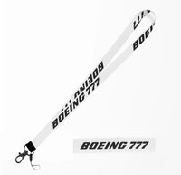 Thumbnail for Boeing 777 & Text lanyard - white
