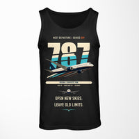Thumbnail for Boeing 787-8 Dreamliner design on black tank top