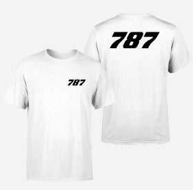 Double-Side Printing — Boeing 787 Flat Text Double-Side T-Shirt