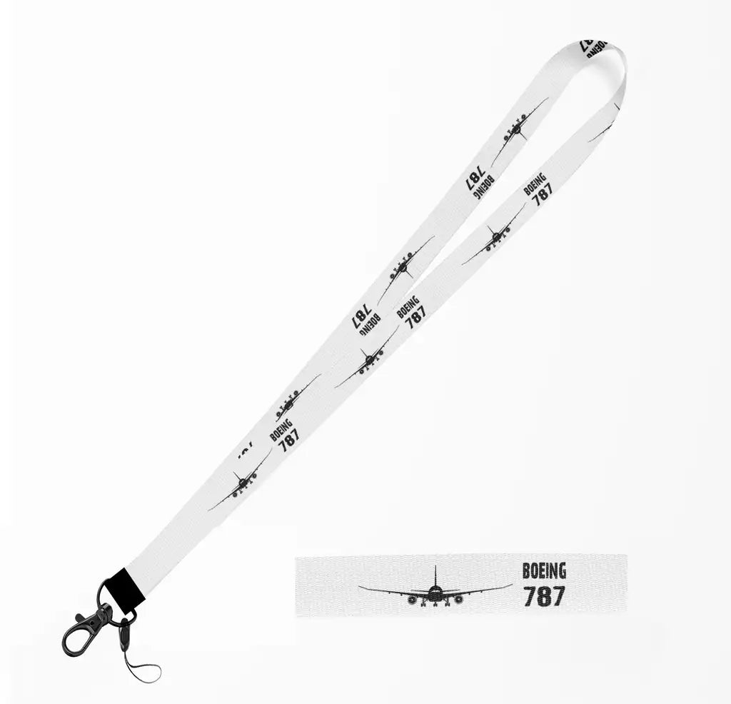 Boeing 787 & Plane lanyard - white