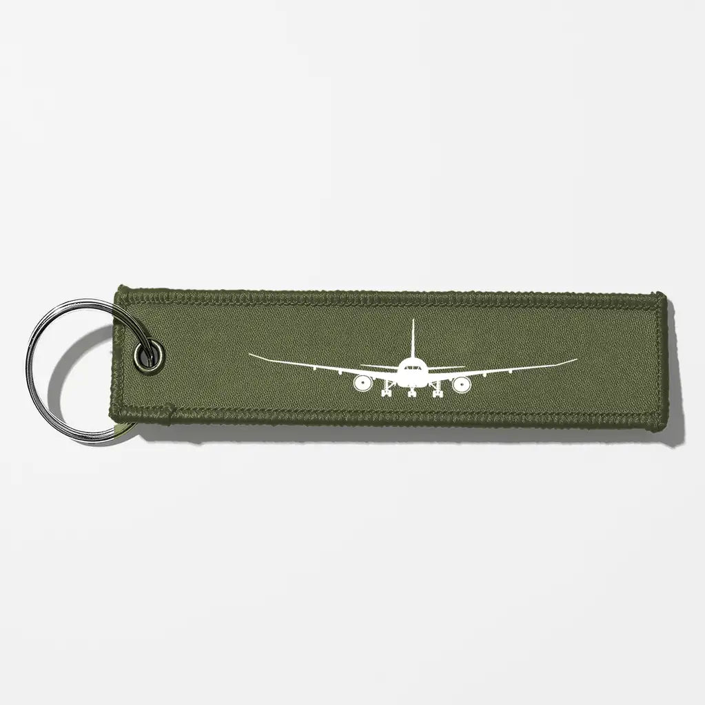 Boeing 787 Silhouette Key Chains - Green Army
