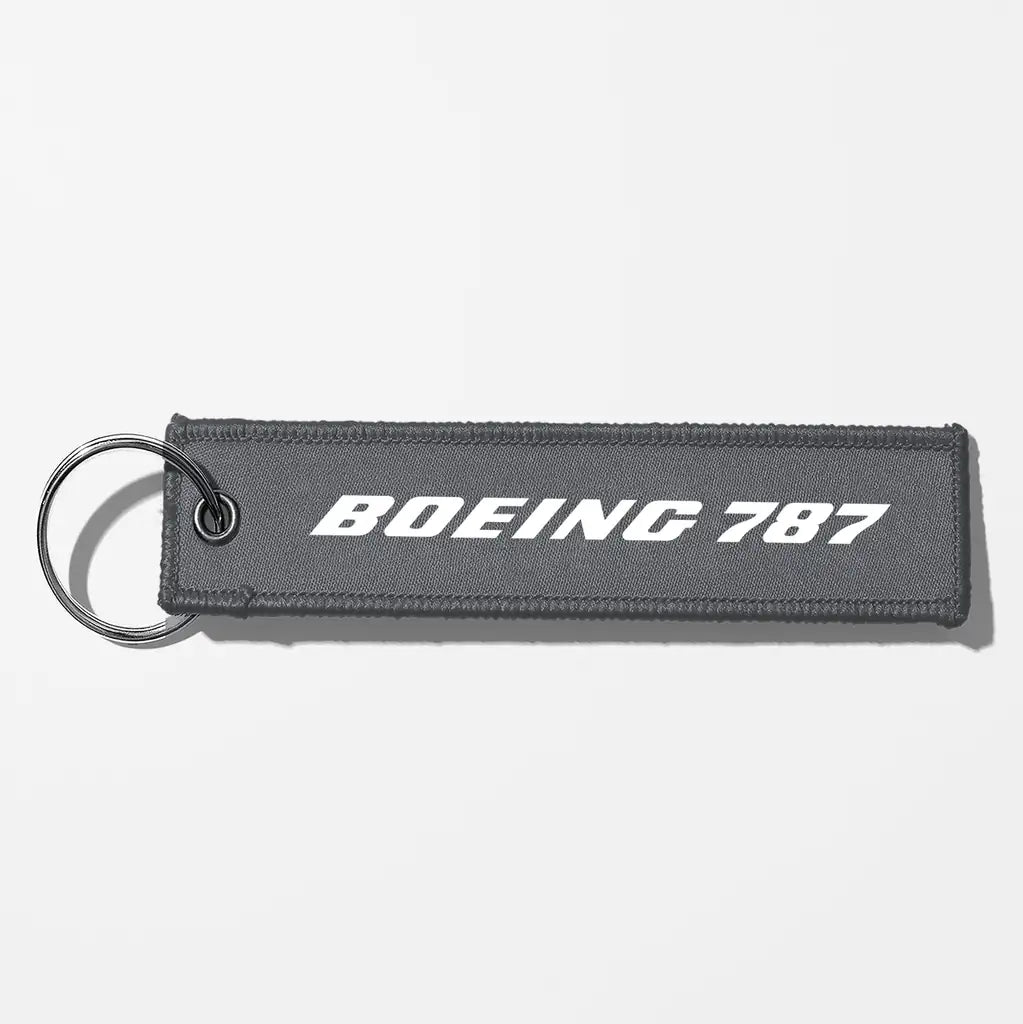Boeing 787 & Text Key Chains - Gray