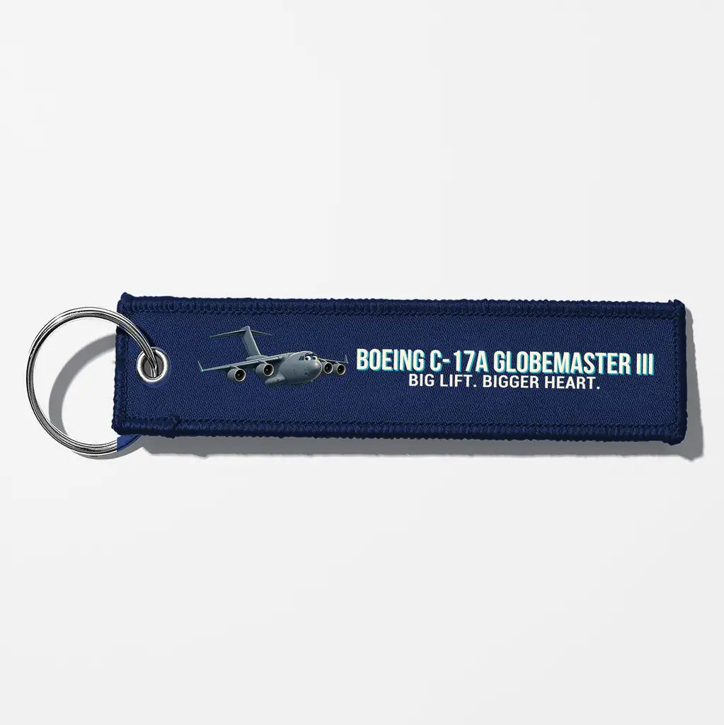 Cartoon Boeing C-17A Globemaster III Aviator Key Chains - Navy Blue