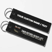 Thumbnail for Boeing CH-47F Chinook Aviator Key Chains - Black - Personalized