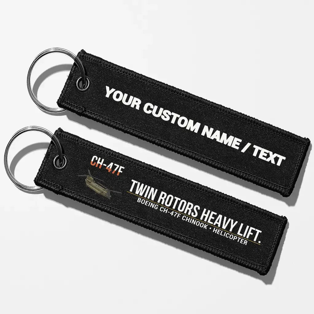 Boeing CH-47F Chinook Aviator Key Chains - Black - Personalized