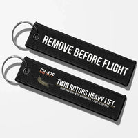 Thumbnail for Boeing CH-47F Chinook Aviator Key Chains - Black - Remove Before Flight