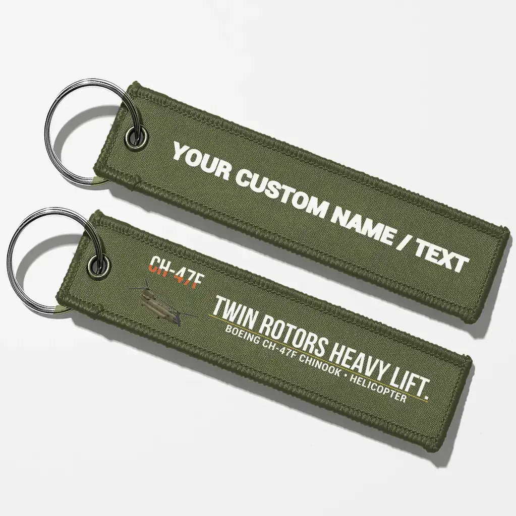 Boeing CH-47F Chinook Aviator Key Chains - Green Army - Personalized