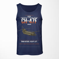 Thumbnail for Boeing CH-47F Chinook design on dark blue tank top