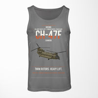 Thumbnail for Boeing CH-47F Chinook design on gray tank top