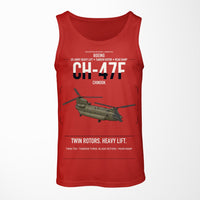 Thumbnail for Boeing CH-47F Chinook design on red tank top