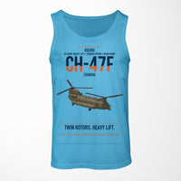 Thumbnail for Boeing CH-47F Chinook design on sky blue tank top