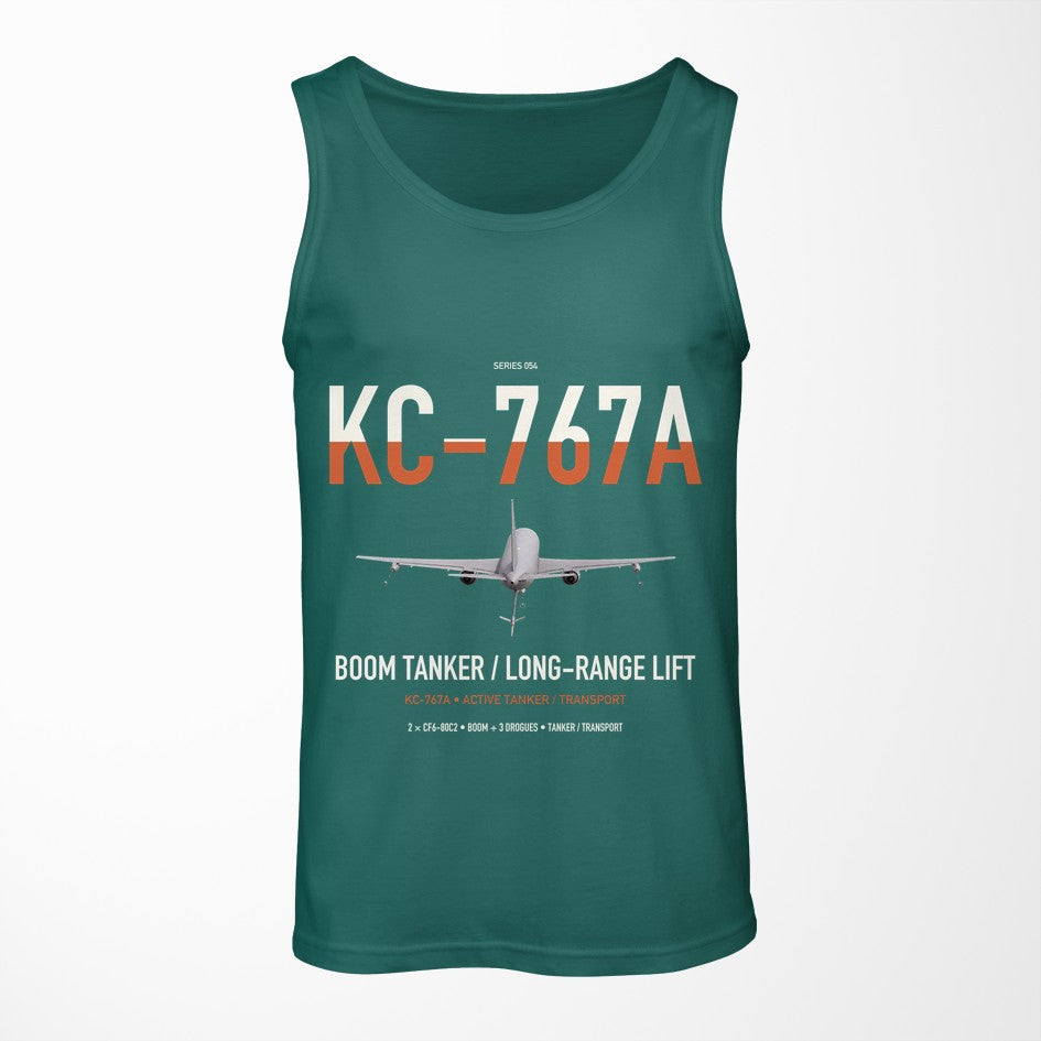 Boeing KC-767A design on green tank top