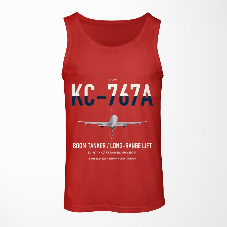 Boeing KC-767A design on red tank top