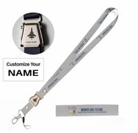 Thumbnail for Boeing P-26A Peashooter seat belt lanyard - light gray with name