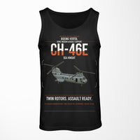Thumbnail for Boeing Vertol CH-46E Sea Knight design on black tank top