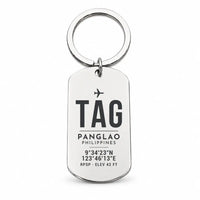 Thumbnail for Bohol-Panglao International Airport TAG - Key Chain - Original Design - Silver