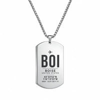 Thumbnail for Boise Airport BOI - Necklace - Original Design - Silver