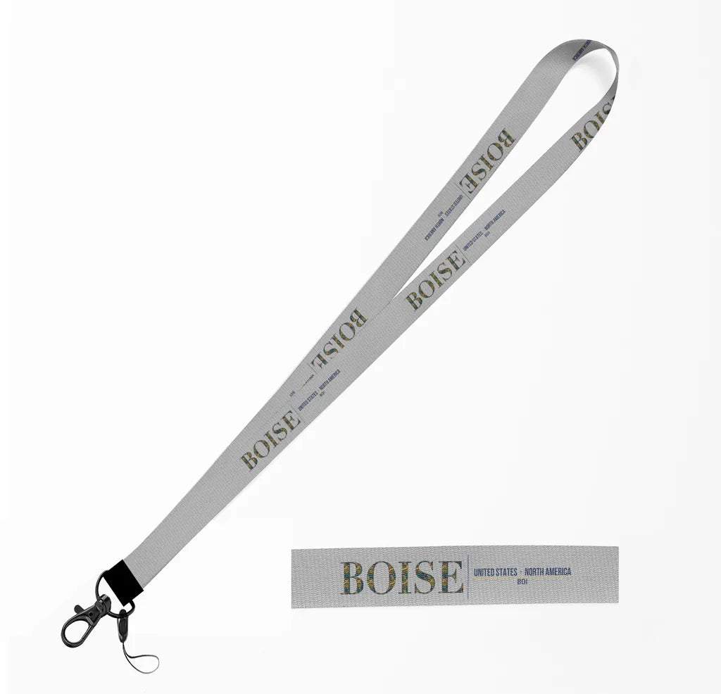 Boise City Series lanyard - light gray