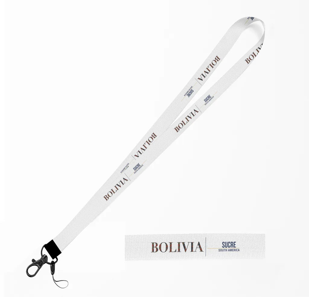 Bolivia Country Series lanyard - white