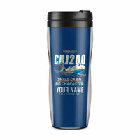 Thumbnail for Bombardier CRJ200 - Cartoon + Name - Plastic (No Holder) - Blue