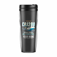Thumbnail for Bombardier CRJ200 - Cartoon + Name - Plastic (No Holder) - Gray