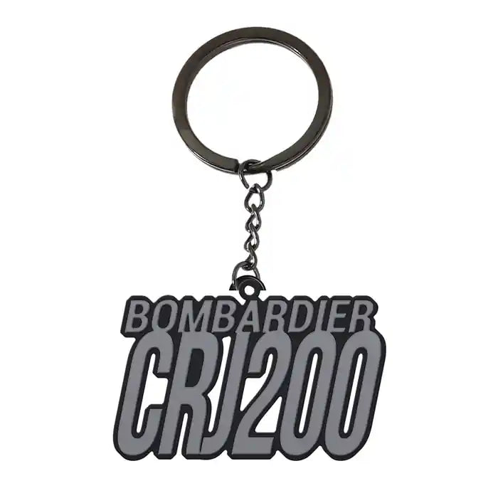 Bombardier CRJ200 - Hollow Key Chain - Tag - Black