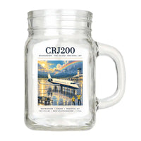 Thumbnail for Bombardier CRJ200 - Poster - Cocktail Glass (Mason Jar)